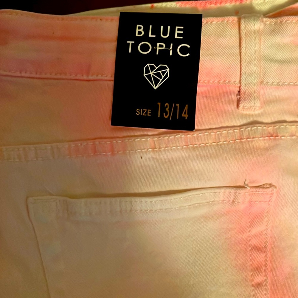 Pink and White blended Jeans Size 13/14